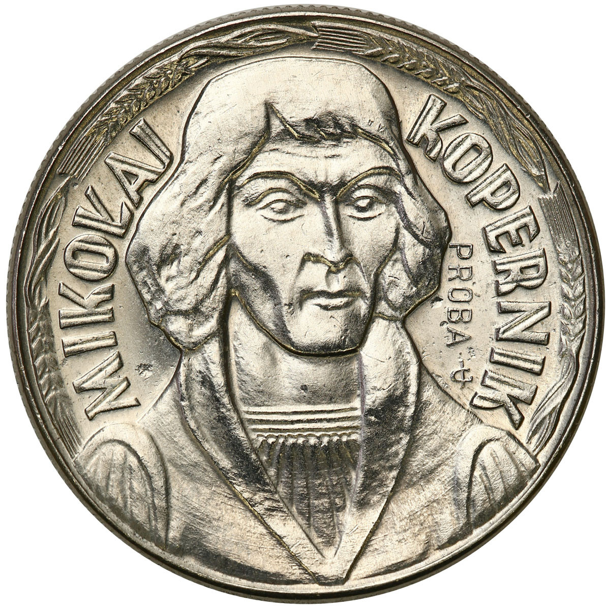 PRL. PRÓBA Nikiel 10 złotych 1967 - Mikołaj Kopernik